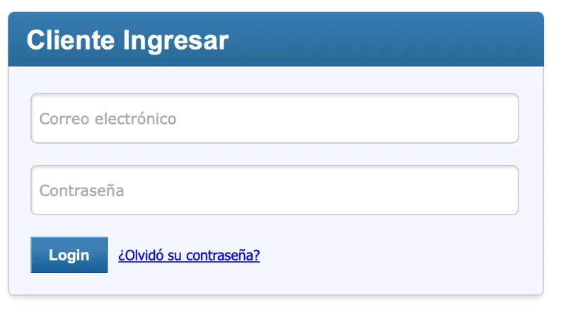 Area de login para clientes del correo electrónico Titan Mail